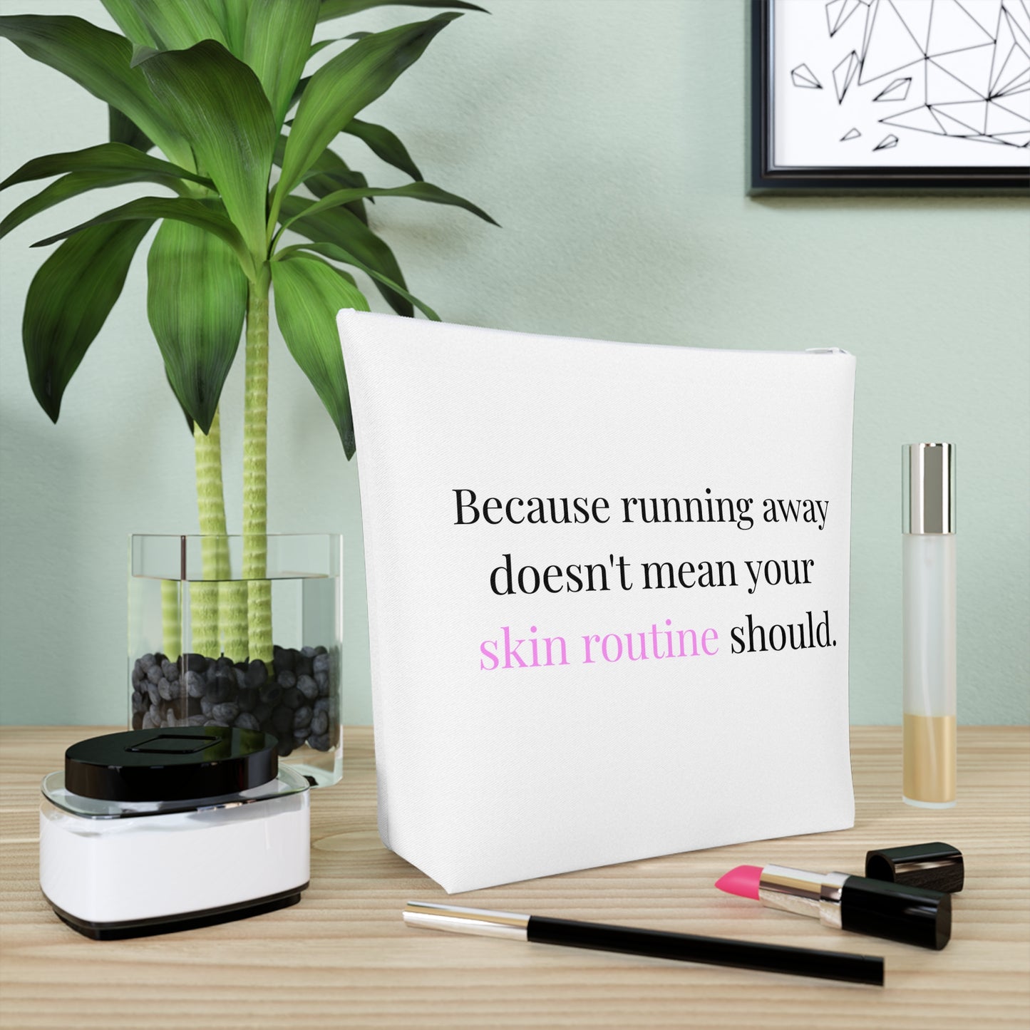 Beauty Bag da Viaggio – "Skin Routine Always First"