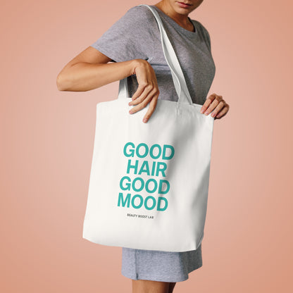 Good-Hair-Day Tote – Borsa canvas eco 38×40 cm | Beauty Boost Lab